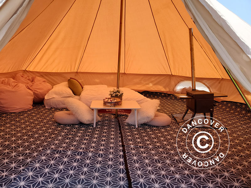 Mata do namiotu dzwonkowego do namiotów TentZing® 5m, 2 szt., Niebieski/Biały