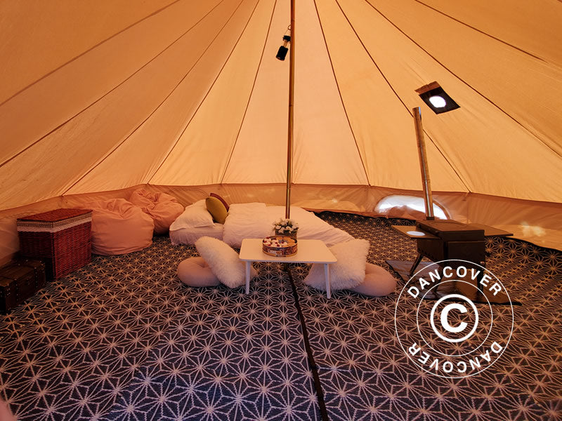 Mata do namiotu dzwonkowego do namiotów TentZing® 6m, 2 szt., Niebieski/Biały