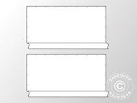 Ściany boczne bez okien do namiotu PLUS 6m, 2 szt, Biały