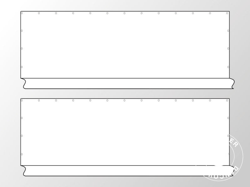 Ściany boczne bez okien do namiotu PLUS 10m, 2 szt, Biały