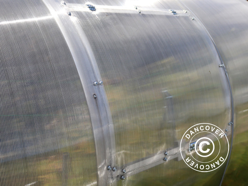 Okno wentylacyjne z automatycznym systemem otwierania okien do szklarni Strong NOVA o szerokości 2,1m, Srebrne