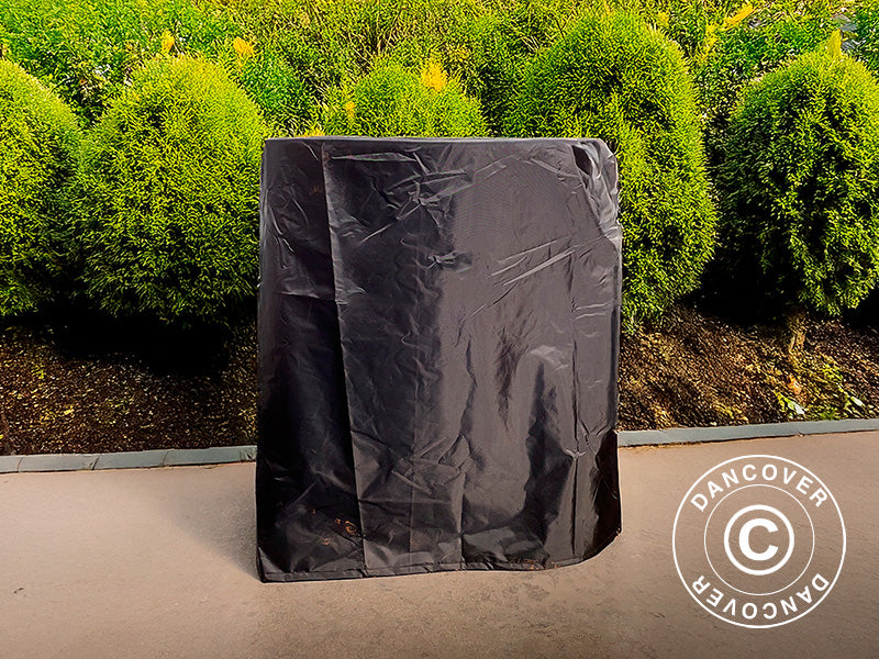 Pokrowiec na palenisko z miejscem na drewno, &Oslash;93x98cm, Czarny