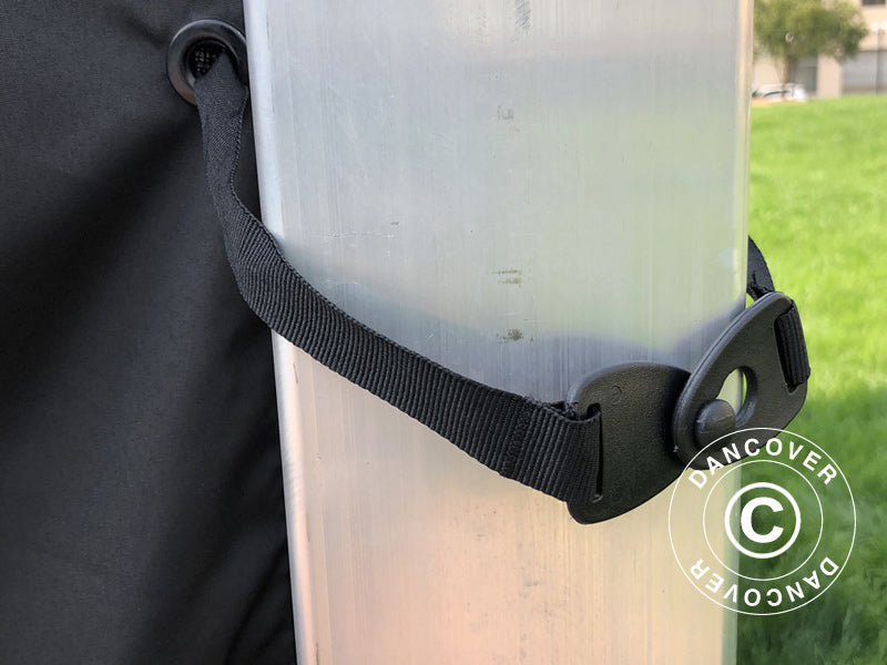 Zestaw ścian bocznych+moskitiera do bioklimatycznej pawilonu pergola San Marino, 3x6m, Czarny