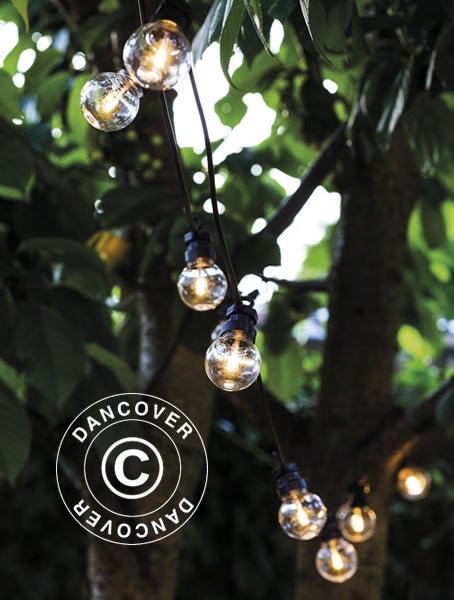 Łańcuch świetlny LED Lucas, Zestaw uzupełniający, 3m, Czarny/Przezroczysty/Ciepły Biały