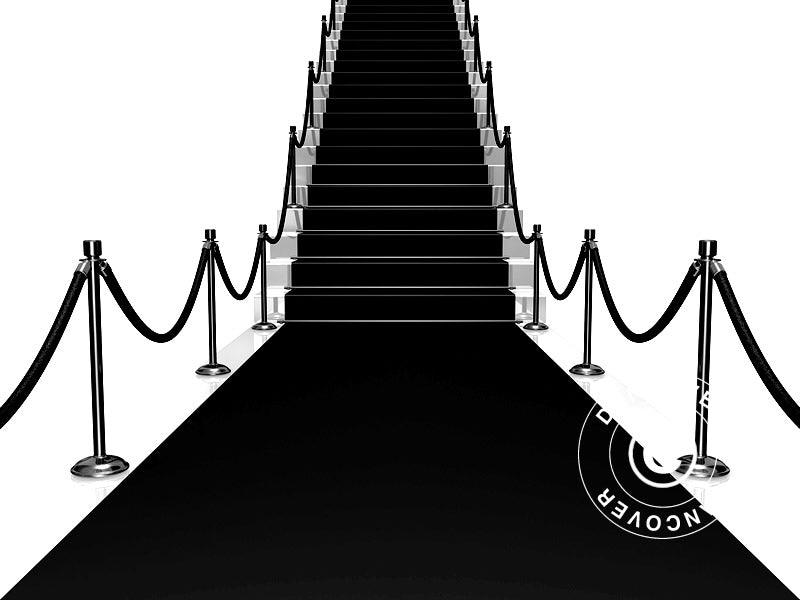 Czarny dywan, 1,25x8m, 400g