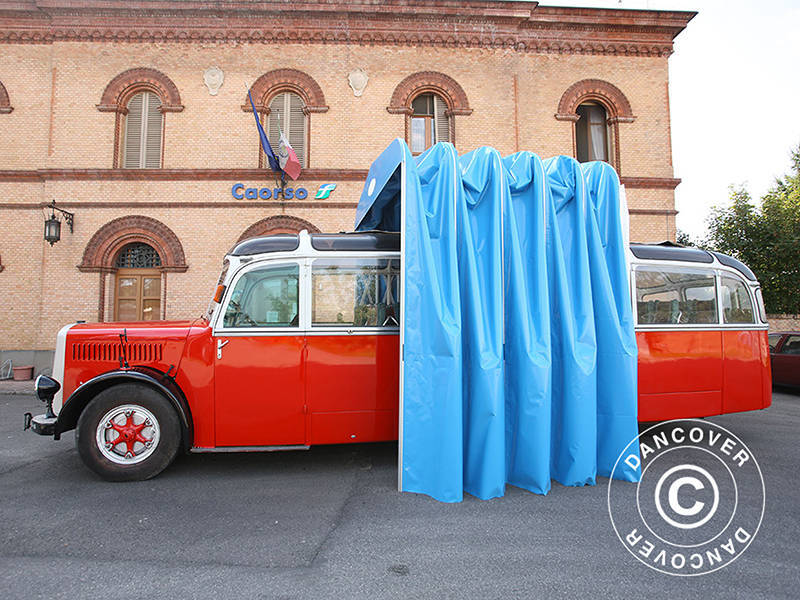 Składany garaż tunelowy (samochód kempingowy), 3,5x7,21x3,9m, Biały