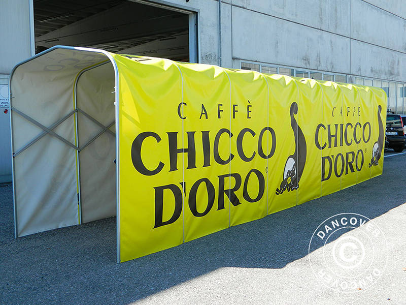 Tunel teleskopowy, 2x9,27x2,2m, Biały