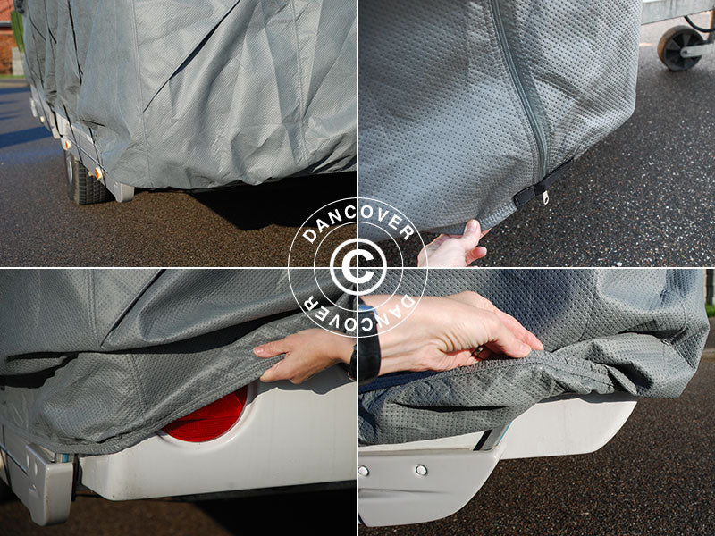 Pokrowiec na przyczepę kempingową, 5,8x2,5x2,25m, Szary