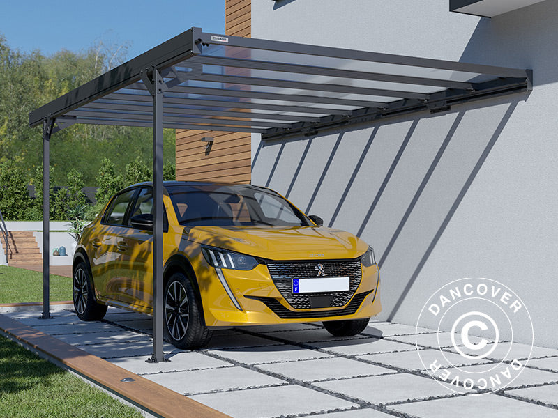 Wiata przyścienna Mistral Wall, 3,03x5,09x2,27m, Antracyt