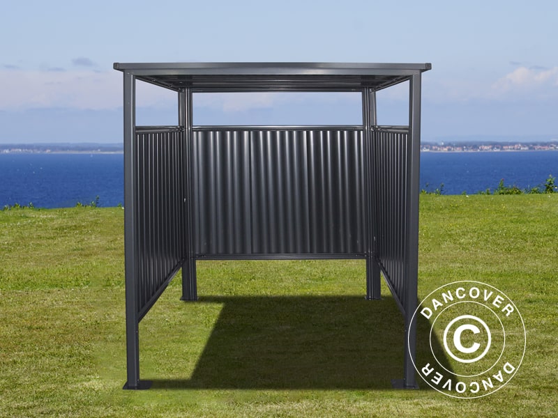 Wiata rowerowa 1,8x2,03x1,93m, 3,65m², antracyt