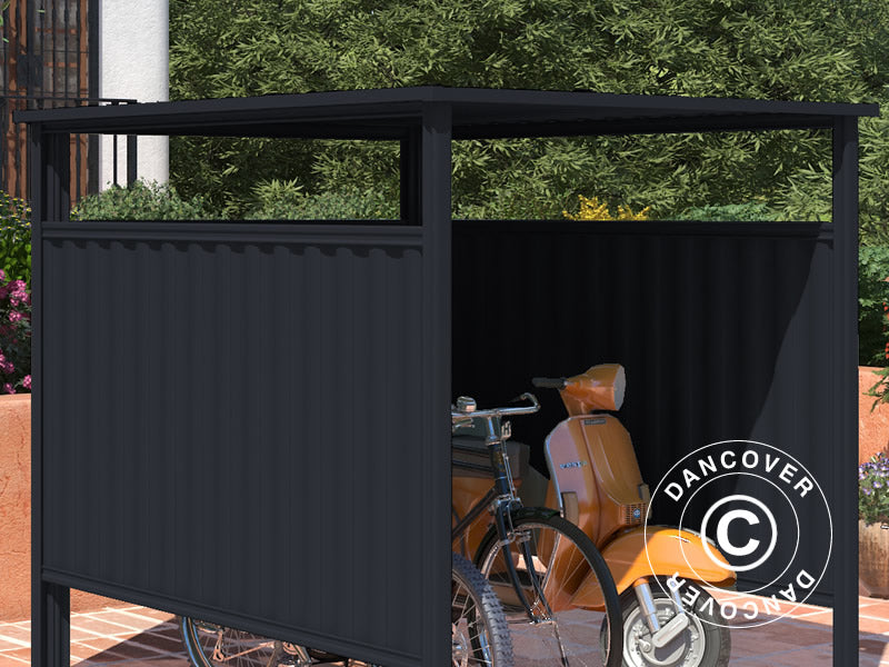 Wiata rowerowa 1,8x2,03x1,93m, 3,65m²,&nbsp;antracyt