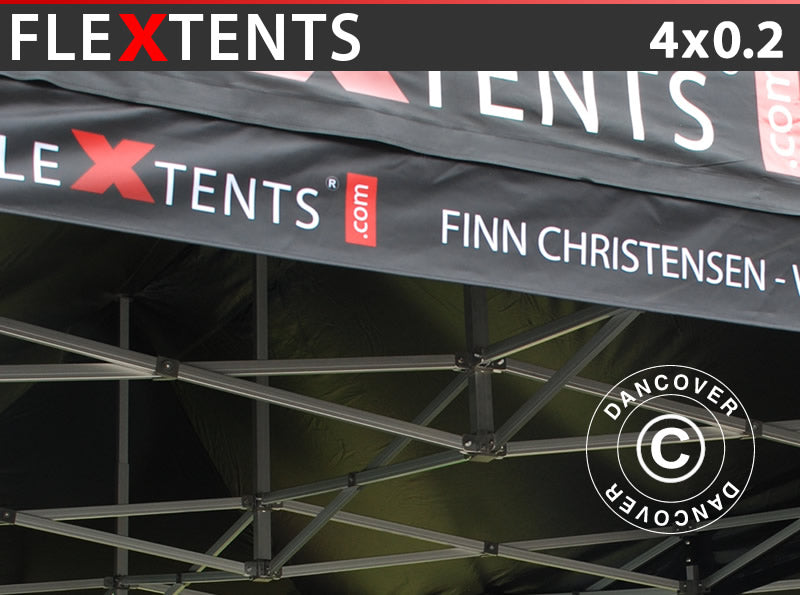 Baner z nadrukiem do namiotu ekspresowego FleXtents®, 4x0,2m