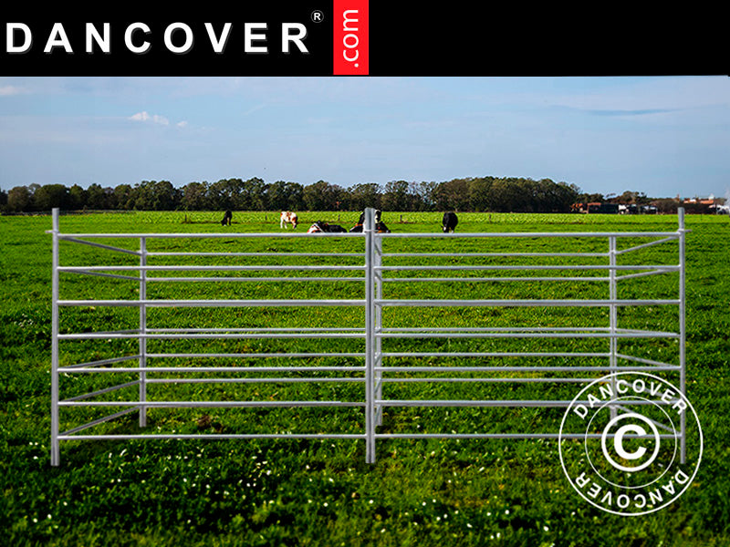 Zagroda dla zwierząt 1,5x1,22m, 8 szt., Srebrna