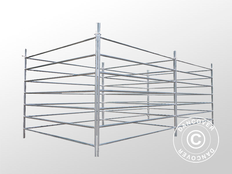 Zagroda dla zwierząt 1,5x1,22m, 8 szt., Srebrna