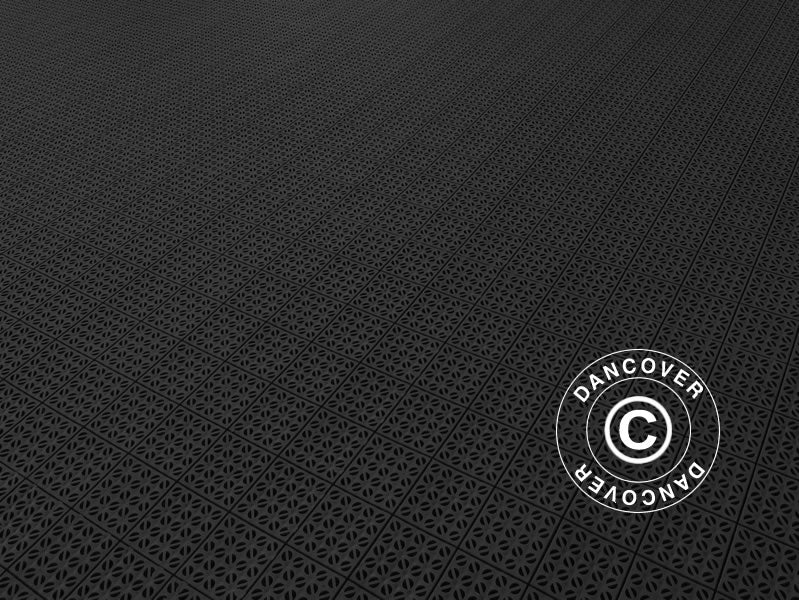 Podłoga z tworzywa sztucznego, Basic, Multiplate, kolor czarny, 9,84 m²