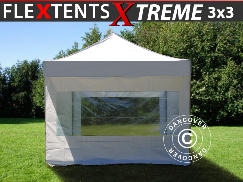 Namiot Ekspresowy FleXtents Xtreme 50 3x3m Biały, mq 4 ściany boczne