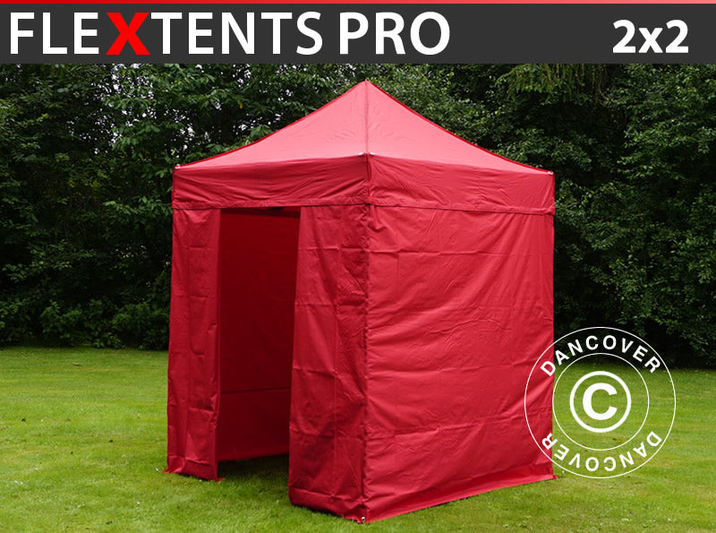 Flext. Pro 2x2m Red Top Frame & sidewalls GL