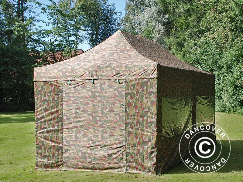 Namiot Ekspresowy FleXtents PRO 3x6m Kamuflaż/Wojskowy, mq 6 ściany boczne