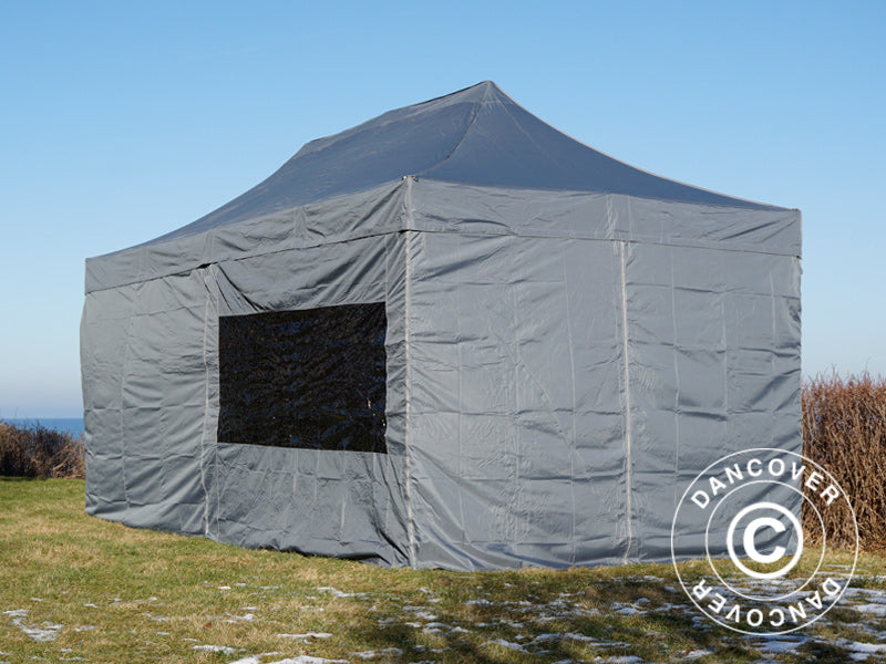 Namiot Ekspresowy FleXtents PRO 3x6m Szary, mq 6 ściany boczne