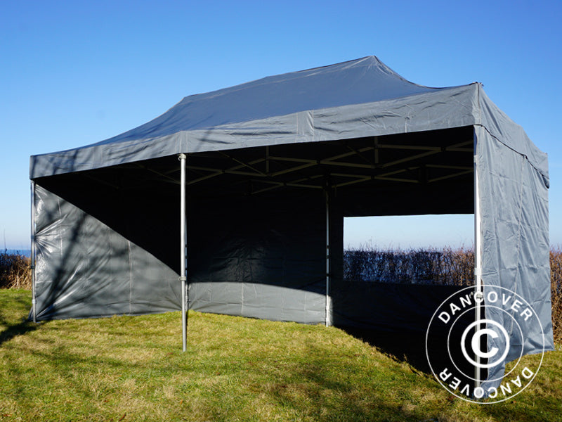 Namiot Ekspresowy FleXtents PRO 3x6m Szary, mq 6 ściany boczne