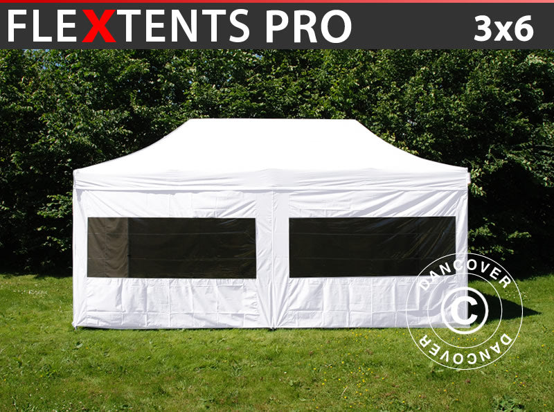 Namiot Ekspresowy FleXtents PRO 3x6m Biały, mq 6 ściany boczne