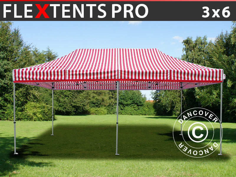 Namiot ekspresowy FleXtents PRO 3x6m Pasiasty