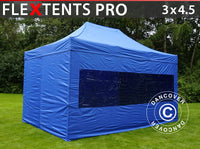 Namiot Ekspresowy FleXtents PRO 3x4,5m Niebieski, mq 4 ściany boczne