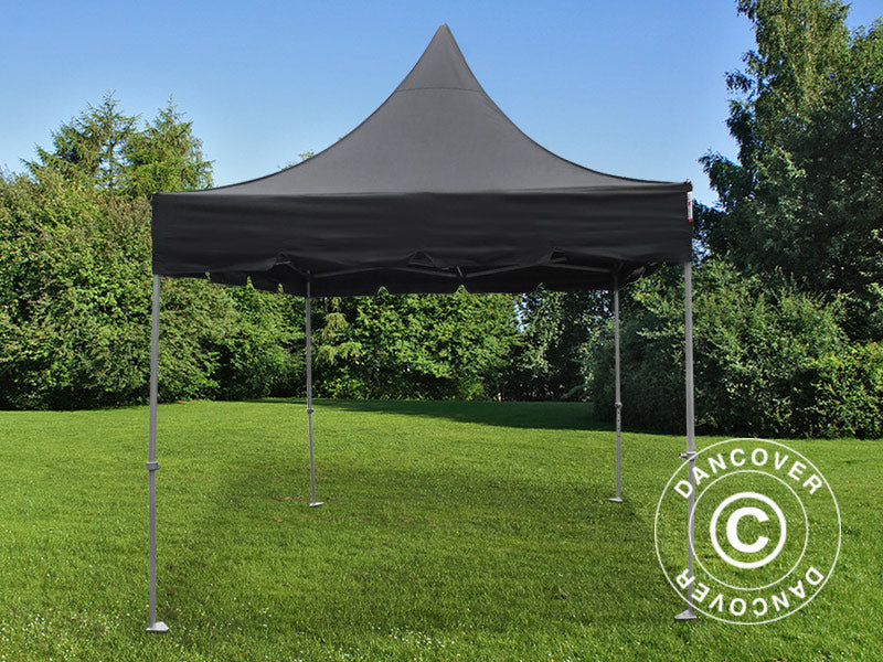 Namiot ekspresowy FleXtents PRO Peak Pagoda 3x3m Czarny, 4 ściany boczne w zestawie