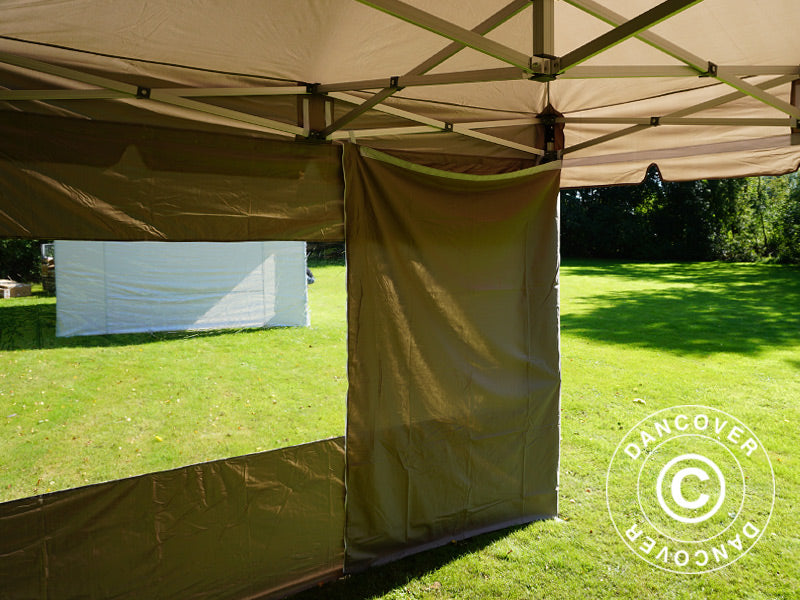Namiot ekspresowy FleXtents PRO Peak Pagoda 3x3m Latte, mq 4 ściany boczne