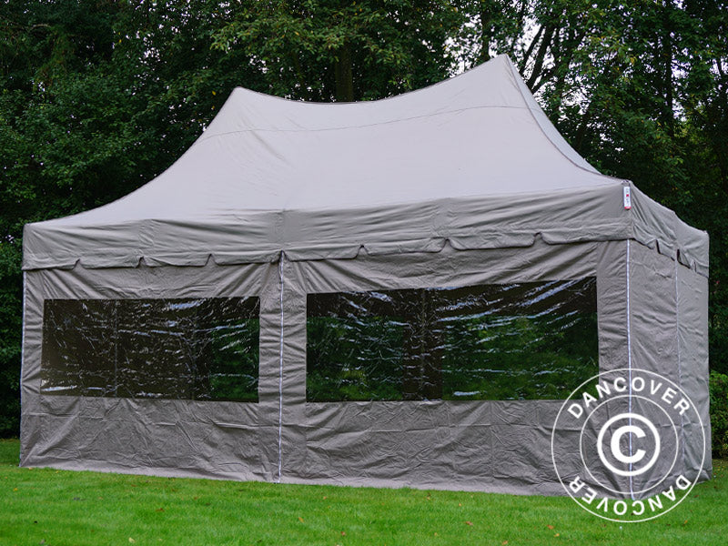 Namiot ekspresowy FleXtents PRO Peak Pagoda 3x6m Latte, mq 6 ściany boczne