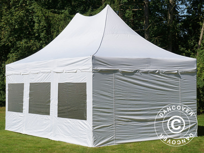 Namiot ekspresowy FleXtents PRO Peak Pagoda 4x6m Biały, mq 8 ściany boczne