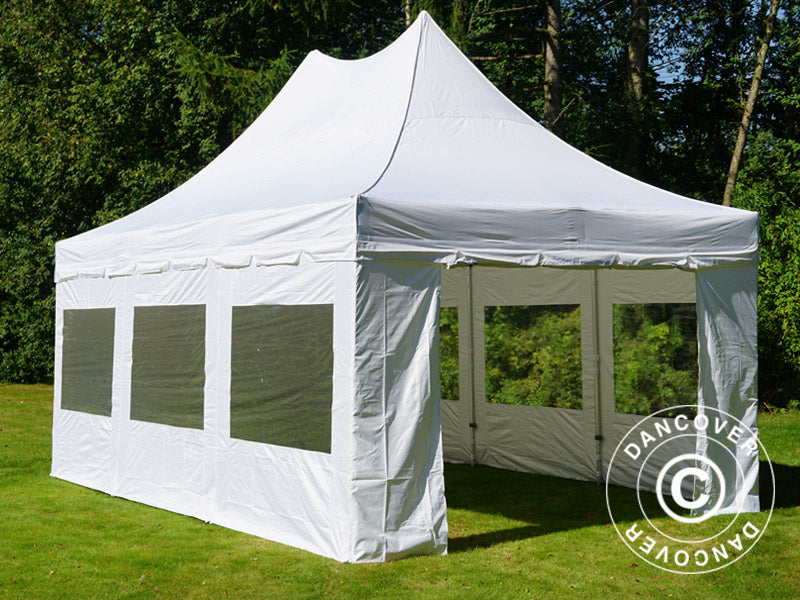 Namiot ekspresowy FleXtents PRO Peak Pagoda 4x6m Biały, mq 8 ściany boczne