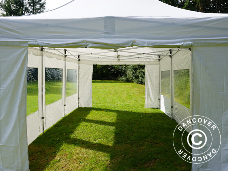 Namiot ekspresowy FleXtents PRO Peak Pagoda 4x6m Biały, mq 8 ściany boczne