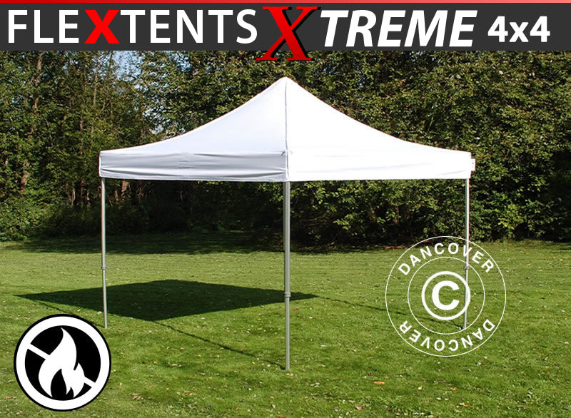 Namiot Ekspresowy FleXtents Xtreme 50 4x4m Biały, Ogniotrwale