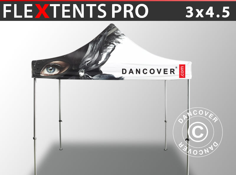Namiot ekspresowy FleXtents PRO z pełnym zadrukiem cyfrowym, 3x4,5m