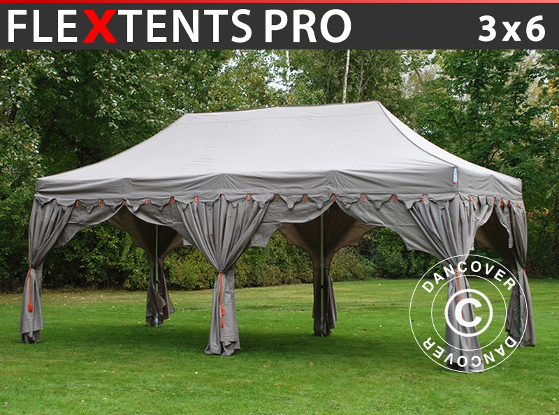Namiot Ekspresowy FleXtents PRO "Raj" 3x6m Latte/Pomaranczowy