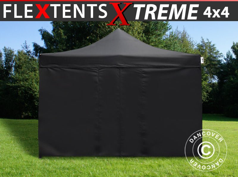 Namiot Ekspresowy FleXtents Xtreme 60 4x4m Czarny, mq 4 ściany boczne