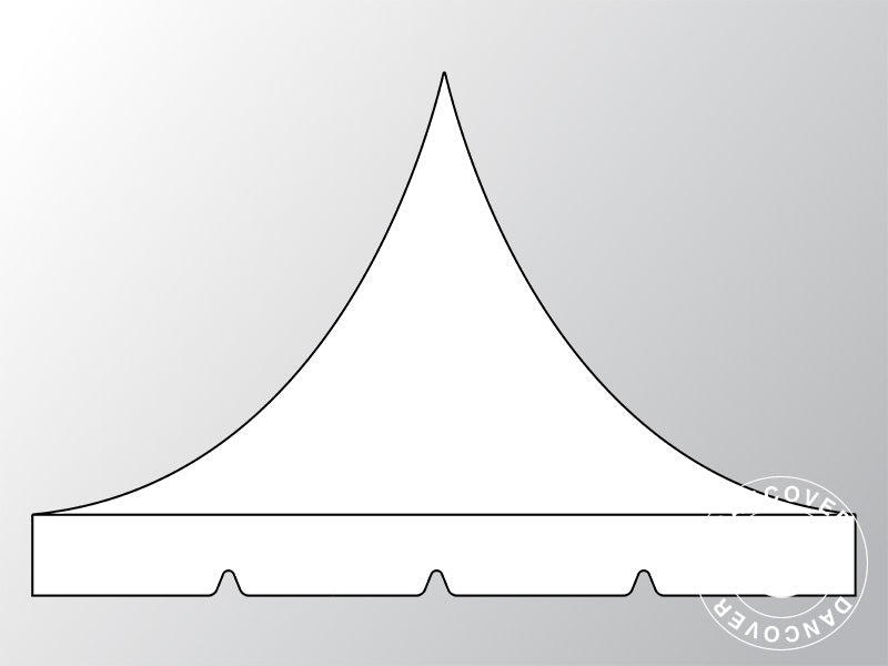 Poszycie dachowe dla Namiot ekspresowy FleXtents PRO Pagoda 4x6m, Biały