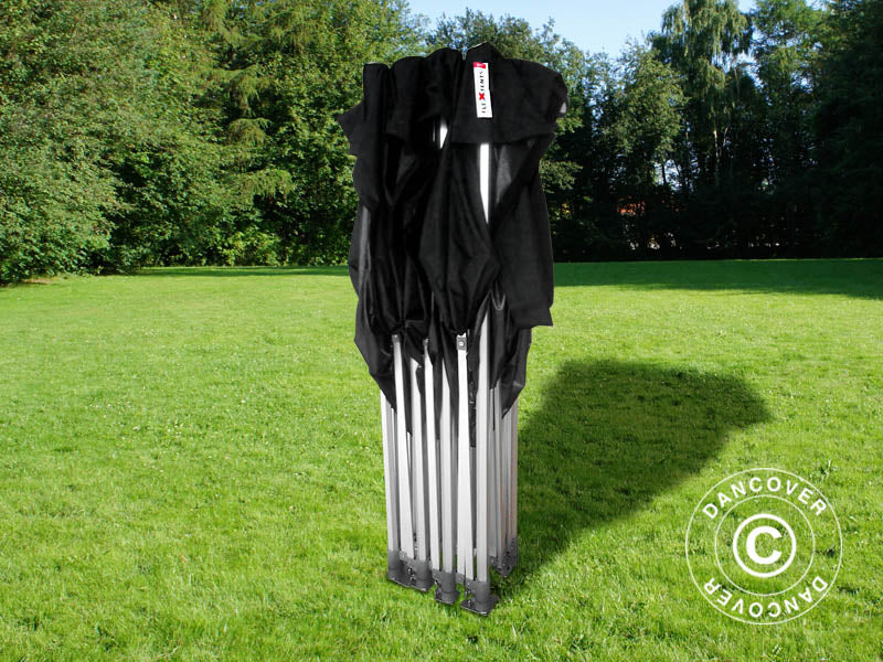 Namiot Ekspresowy FleXtents PRO 4x6m Czarny, mq 8 ściany boczne