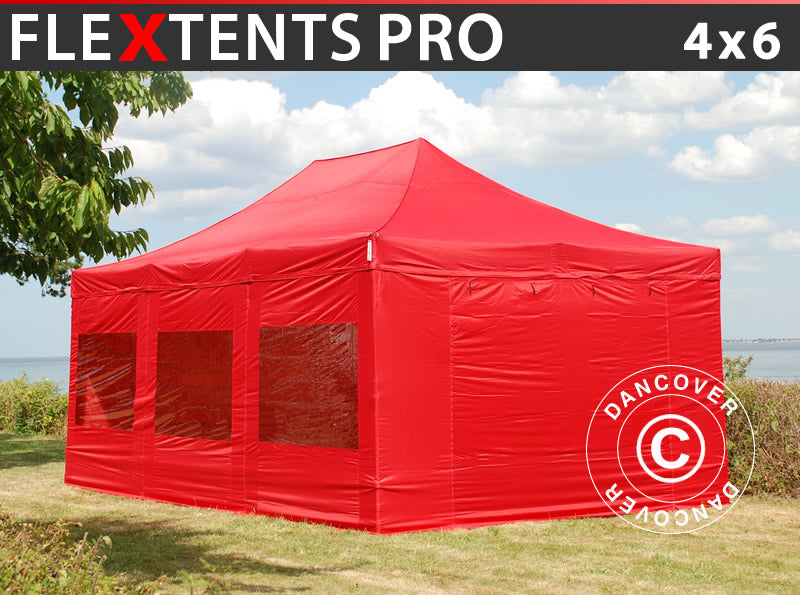 Flext. Pro 4x6 m Pano Red Top & sidewalls GL