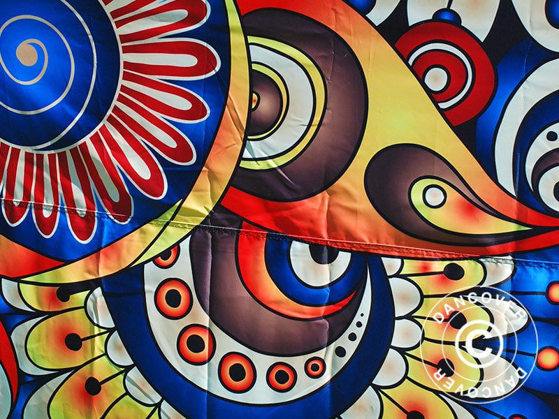 Namiot ekspresowy FleXtents Xtreme 50 z pełnym zadrukiem cyfrowym, 3x6m, zawierający 4 ściany boczne