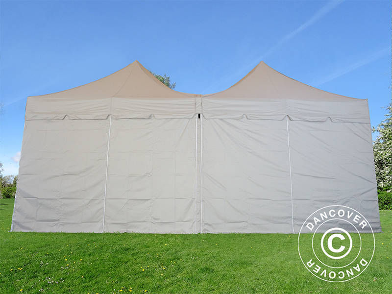 Namiot ekspresowy FleXtents PRO Peak Pagoda 6x6m, Latte, 8 ścian bocznych