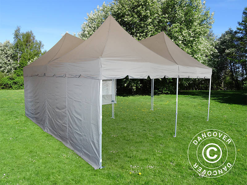 Namiot ekspresowy FleXtents PRO Peak Pagoda 6x6m, Latte, 8 ścian bocznych
