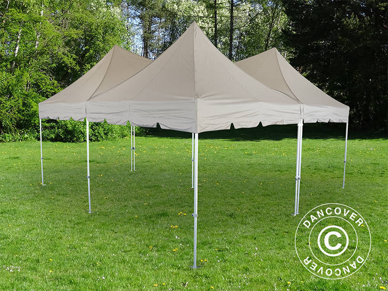 Namiot ekspresowy FleXtents PRO Peak Pagoda 6x6m, Latte, 8 ścian bocznych