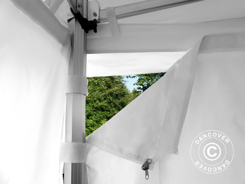 Namiot ekspresowy FleXtents Pagoda Xtreme 50 4x4m / (5x5m) Biały, mq 6 ściany boczne