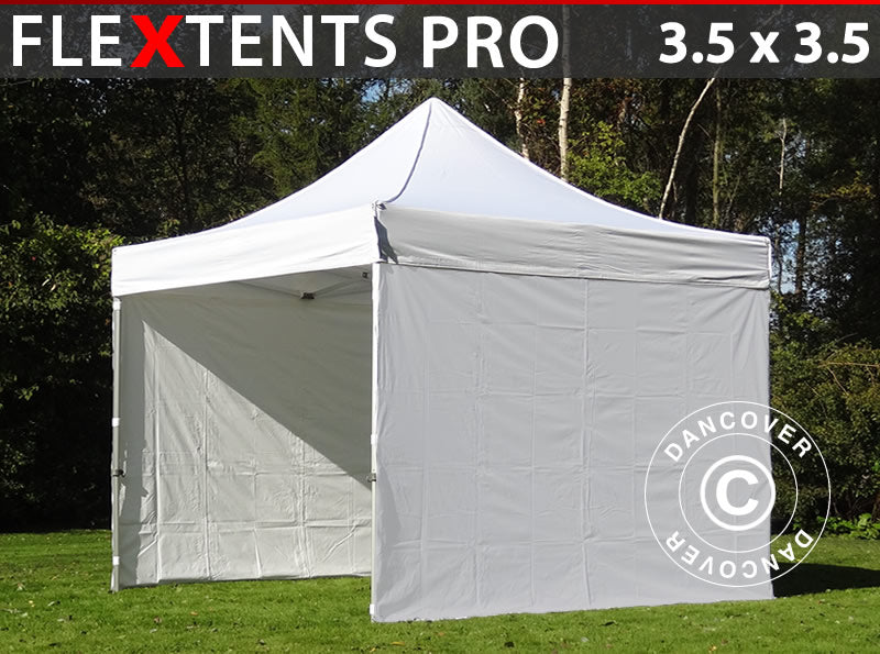 Namiot Ekspresowy FleXtents PRO 3,5x3,5m Biały, mq 4 ściany boczne