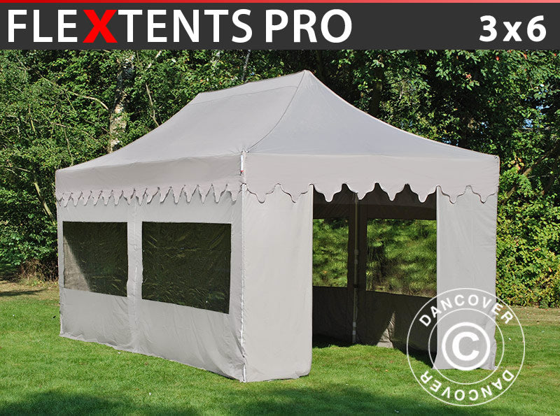 Namiot Ekspresowy FleXtents PRO "Morocco" 3x6m Latte, mq  6 ściany boczne