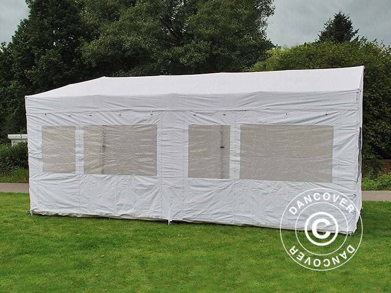 Namiot ekspresowy FleXtents PRO Trapezo 3x6m Biały, mq 4 ściany boczne