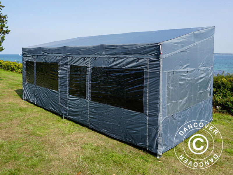 Namiot ekspresowy FleXtents PRO Trapezo 3x6m Szary, mq 4 ściany boczne
