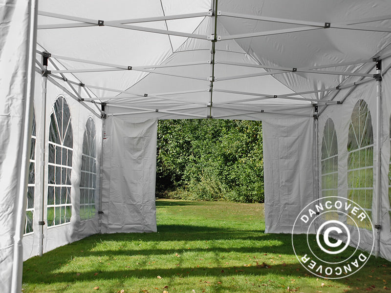 Namiot Ekspresowy FleXtents PRO Vintage Style 4x8m Biały, mq 6 ściany boczne